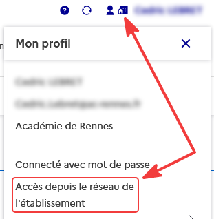 Capture d'écran - Accès réseau administratif