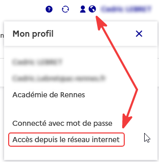 Capture d'écran - Accès externe